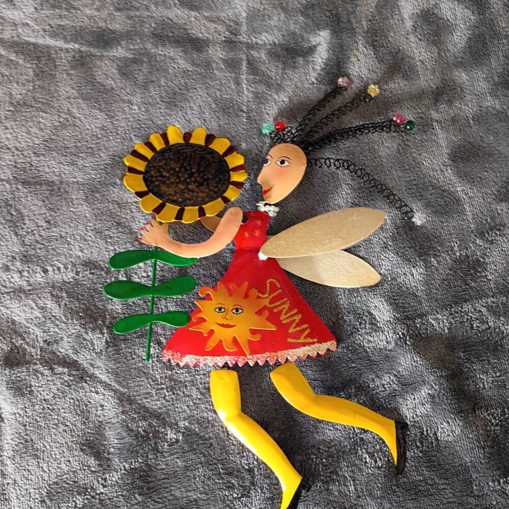 Metal Garden Decor Fairy Girl